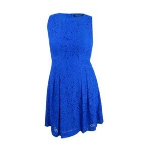 Ralph Lauren  Pleated Lace Dress